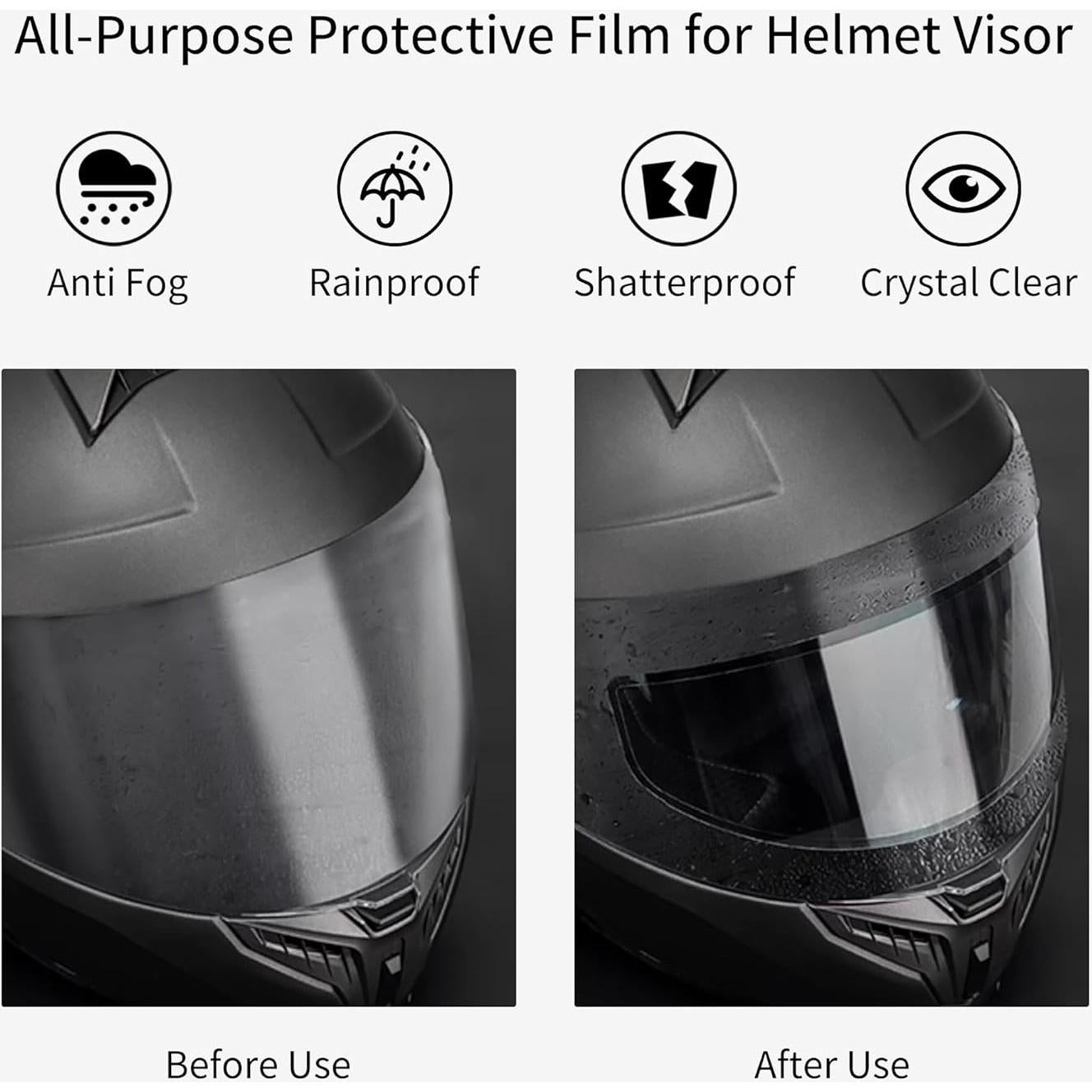 Visera Antivaho y Impermeable Artigree para Casco - 2 PCS