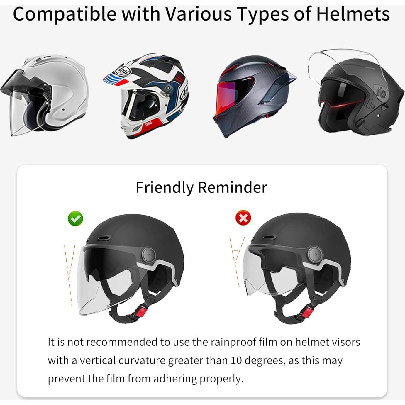 Visera Antivaho y Impermeable Artigree para Casco - 2 PCS