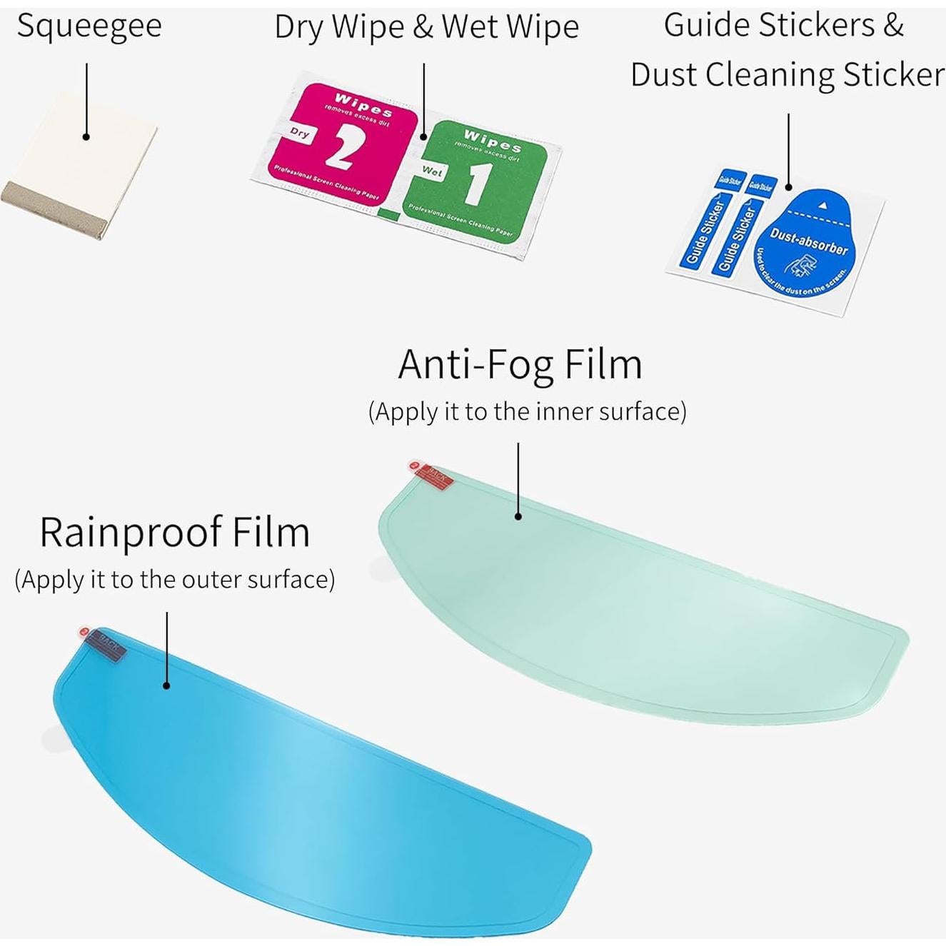 Visera Antivaho y Impermeable Artigree para Casco - 2 PCS