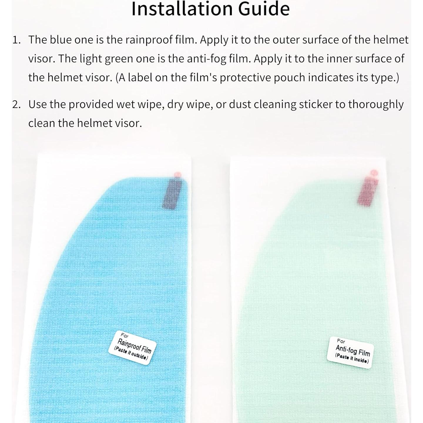 Visera Antivaho y Impermeable Artigree para Casco - 2 PCS