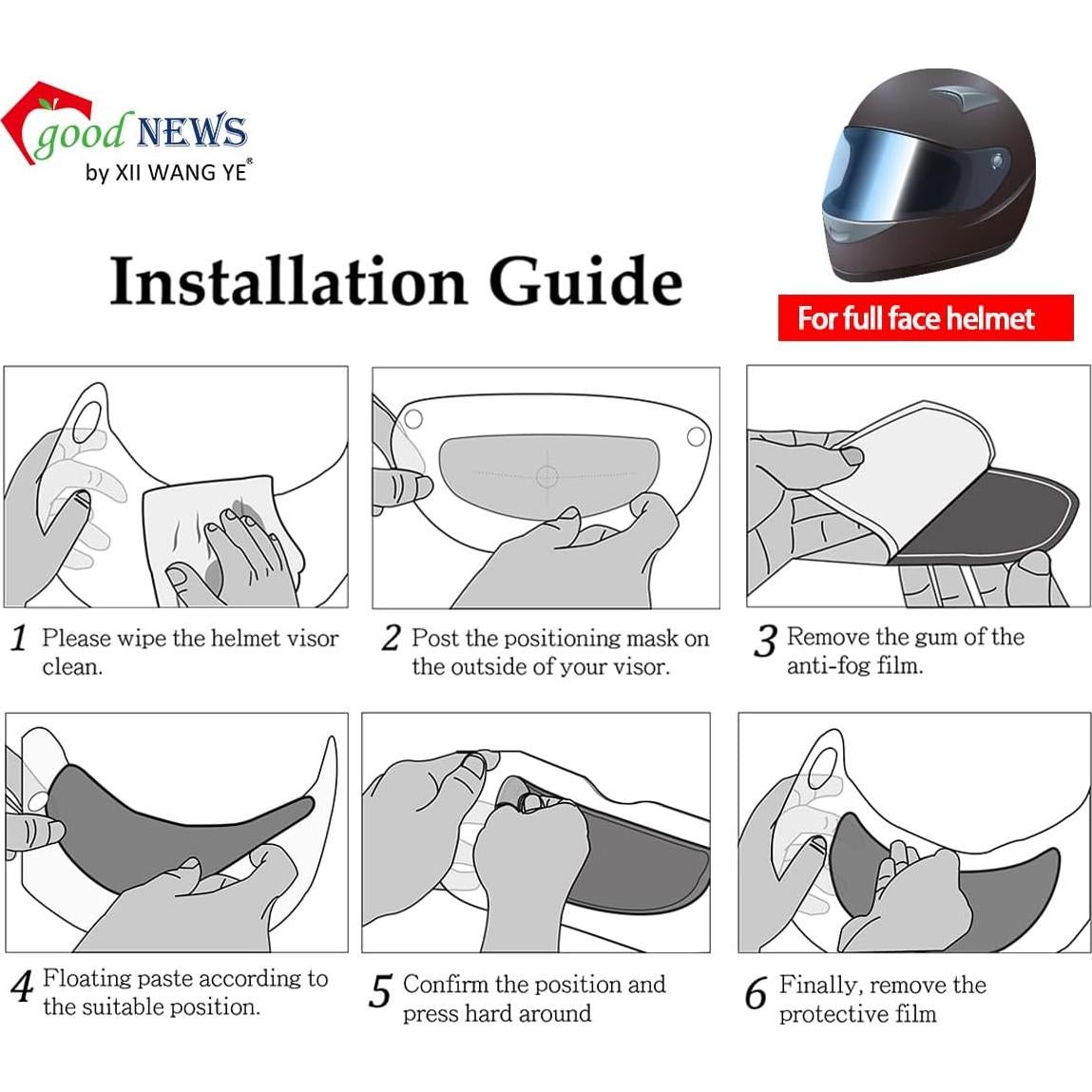 Película Antivaho TAC para Casco de Motocicleta XII WANG YE