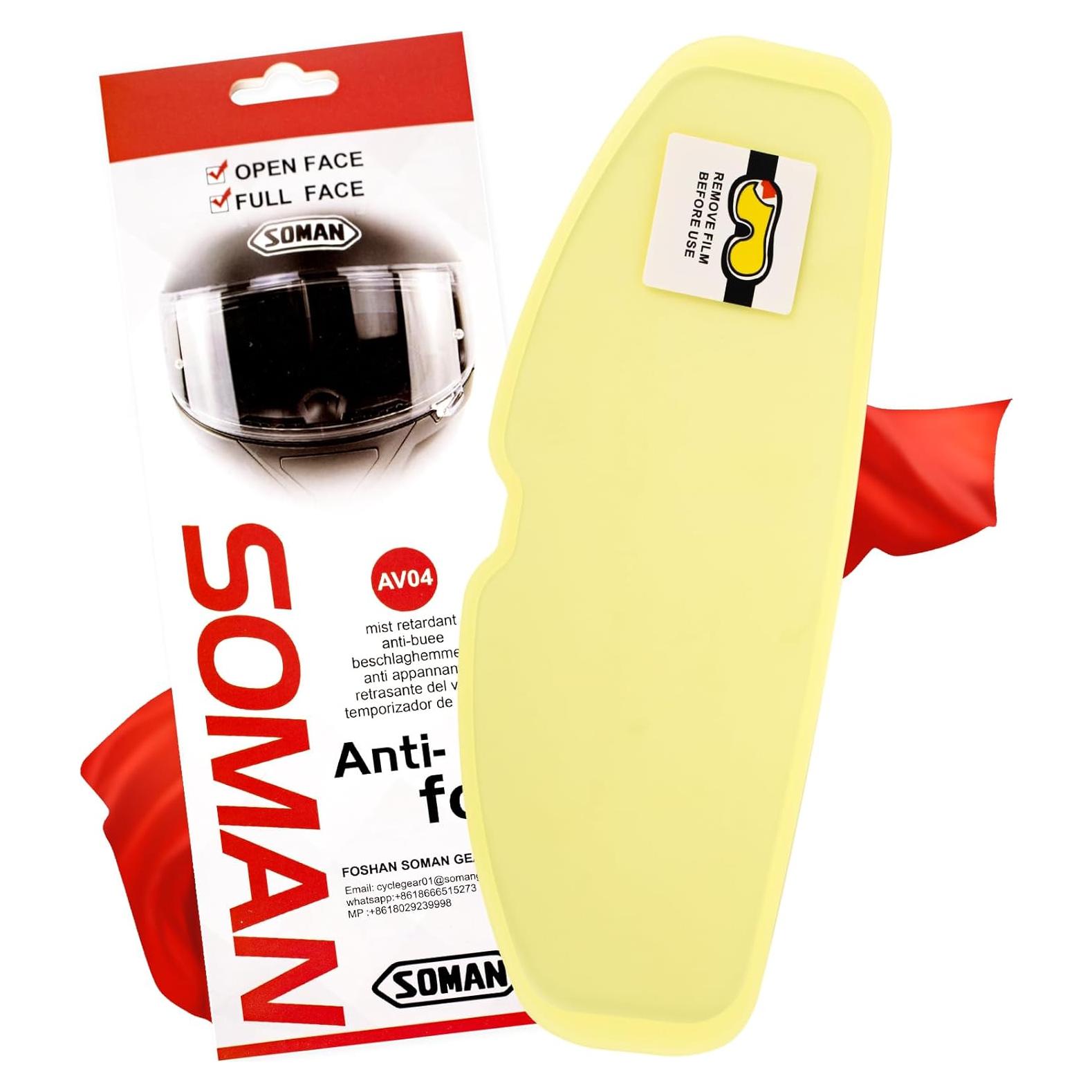 Película Antivaho Universal Soman AV-04 para Casco de Motocicleta