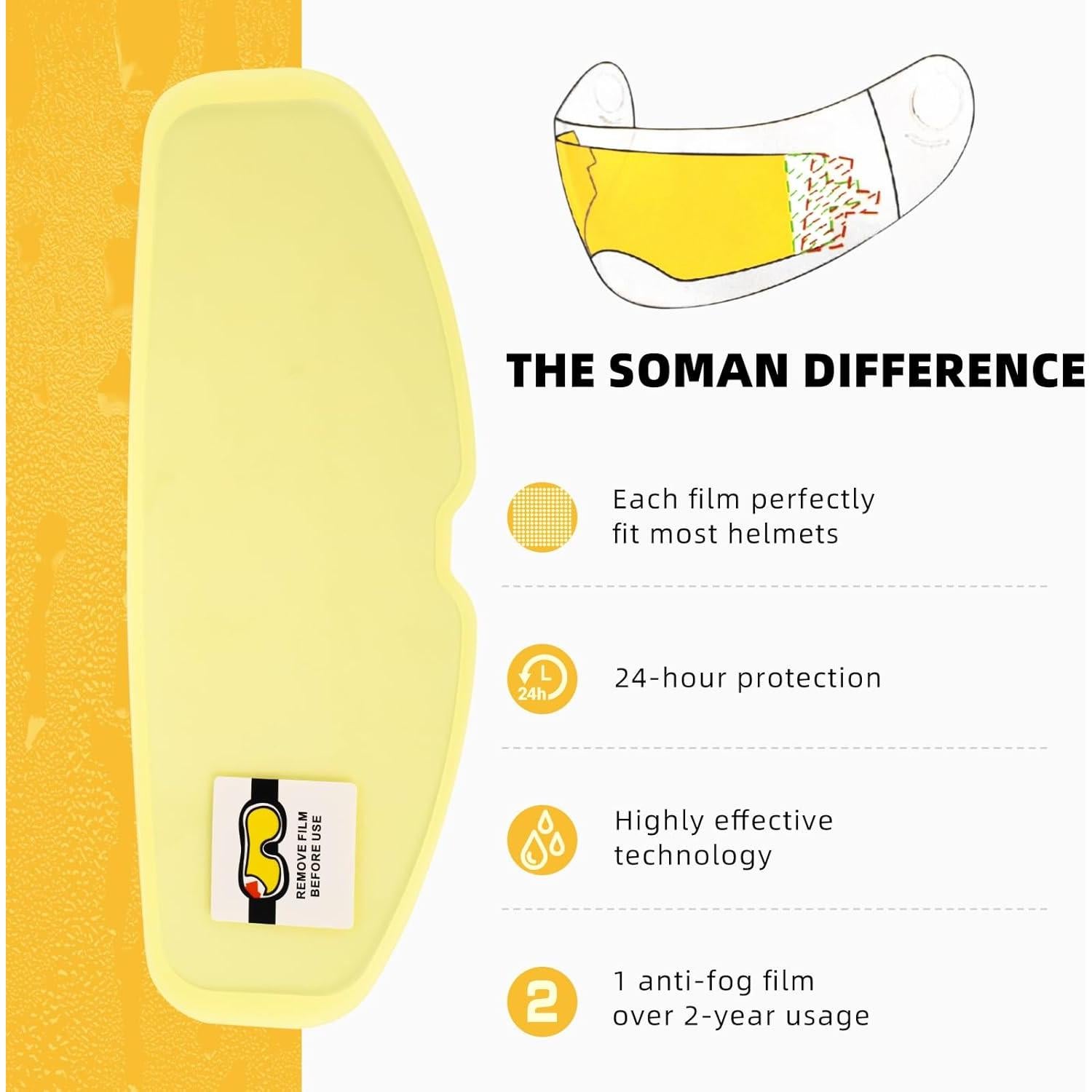 Película Antivaho Universal Soman AV-04 para Casco de Motocicleta