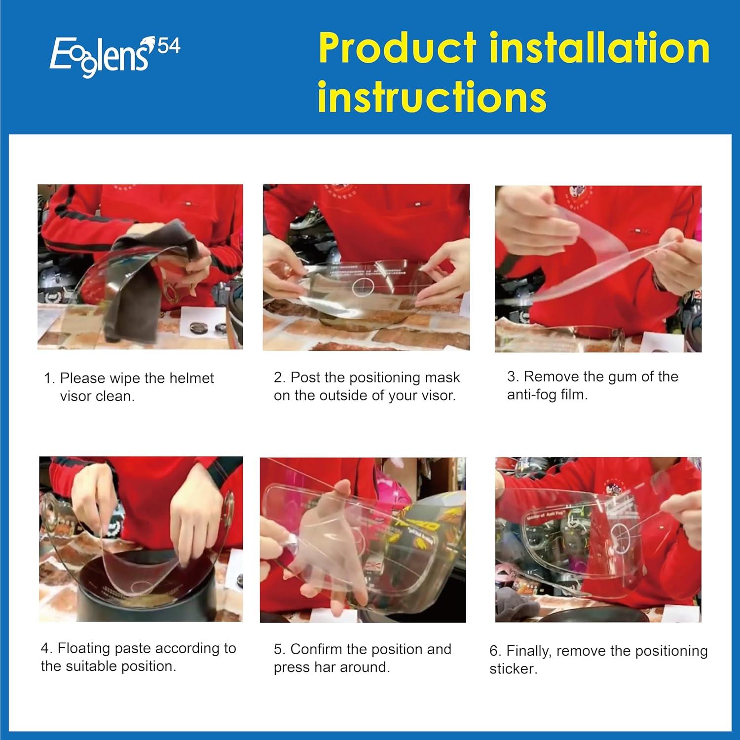 Inserto Antivaho Eaglens para Casco Integral 24.5x9.5cm