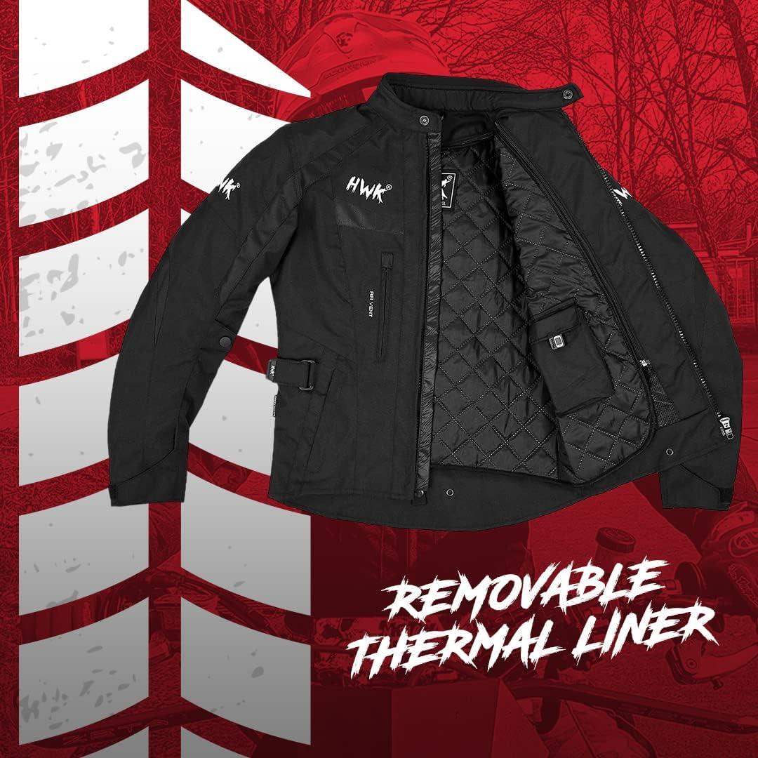 Chaqueta de Motocicleta HWK Stella para Mujeres - Resistente al Agua, Grande