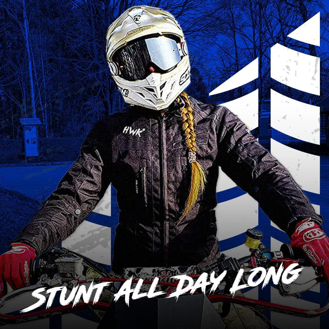 Chaqueta de Motocicleta HWK Stella para Mujeres - Resistente al Agua, Grande