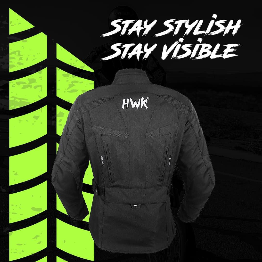 Chaqueta de Motocicleta HWK Stella para Mujeres - Resistente al Agua, Grande