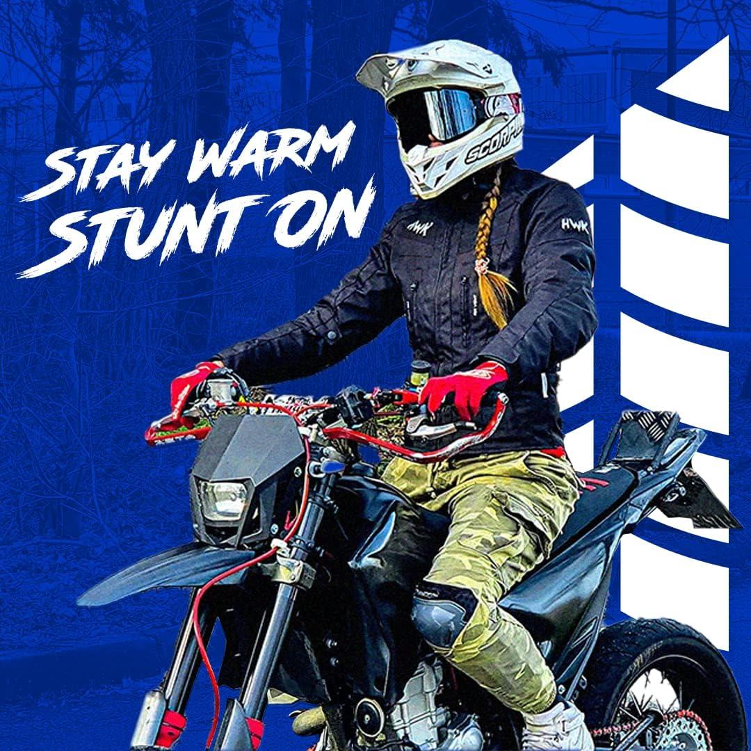 Chaqueta de Motocicleta HWK Stella para Mujeres - Resistente al Agua, Grande