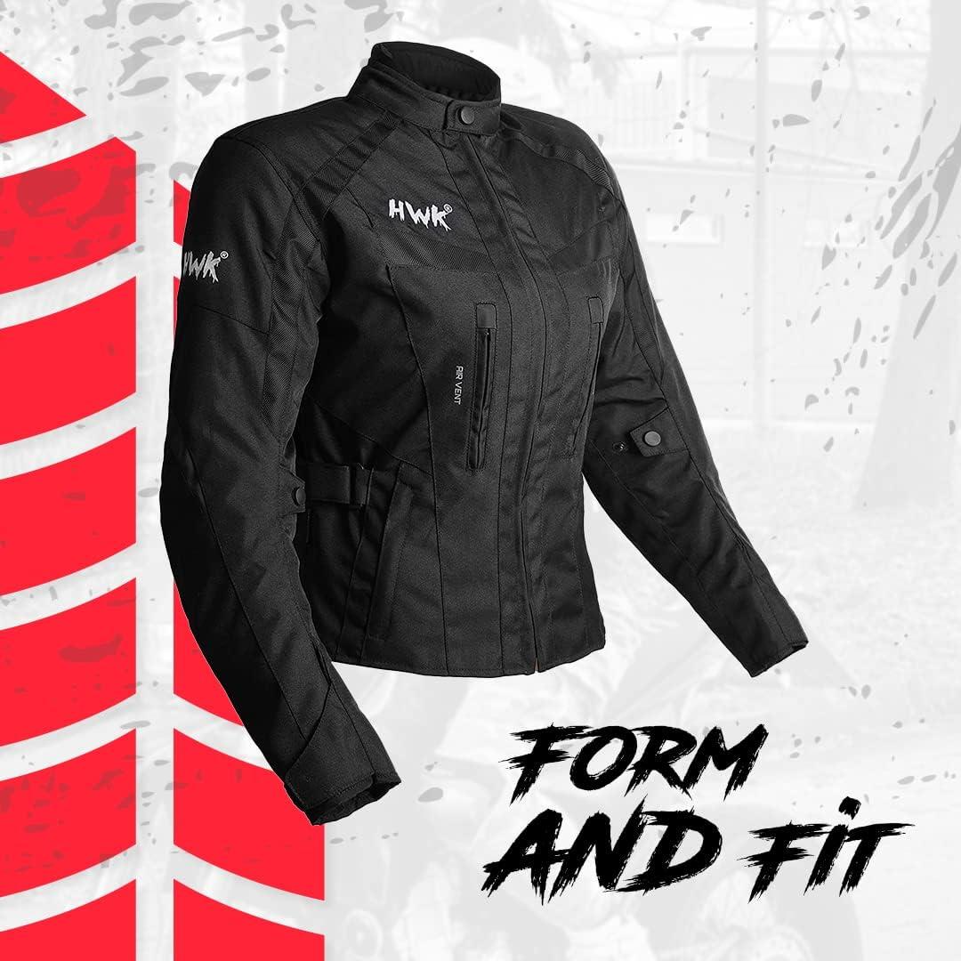 Chaqueta de Motocicleta HWK Stella para Mujeres - Resistente al Agua, Grande