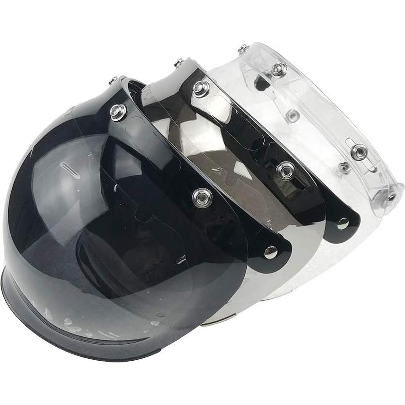 Visera Retro de Motocicleta WANCAR Ahumado Universal 3 Botones