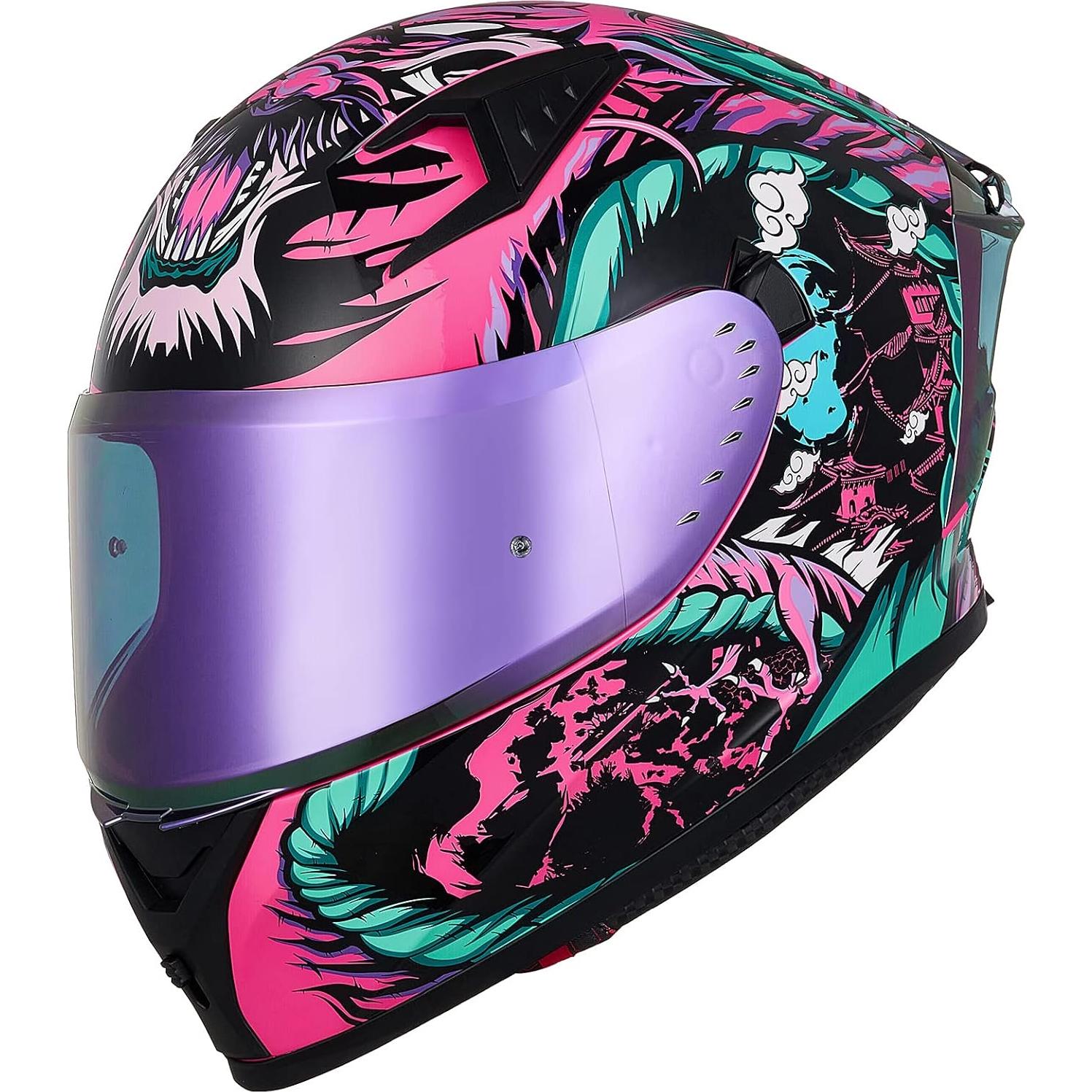 Visor Tinte Púrpura ILM Z501 para Casco de Motocicleta