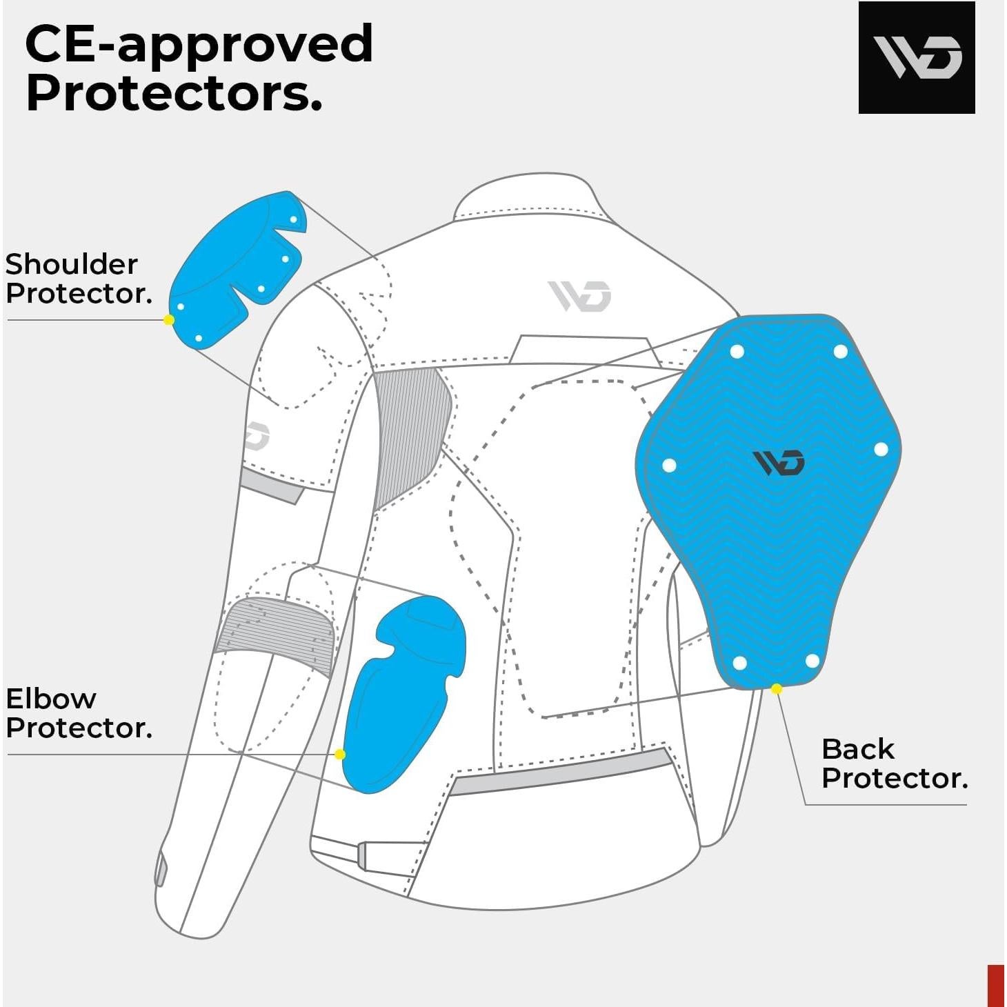 Chaqueta de motocicleta WD Vegas Lady para mujeres - Impermeable, Ajuste Slim, CE