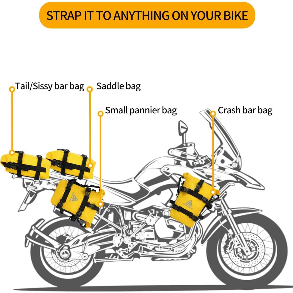 Bolsa Seco MOSYQI 8L Impermeable para Motocicleta Naranja