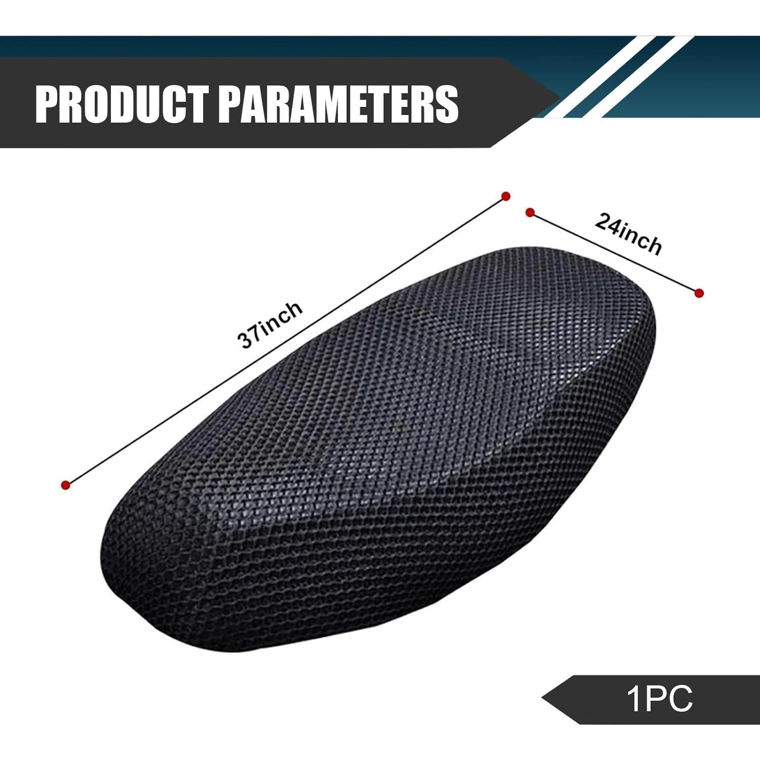 Cubierta de Asiento de Motocicleta Shakas Negra 61x94 cm