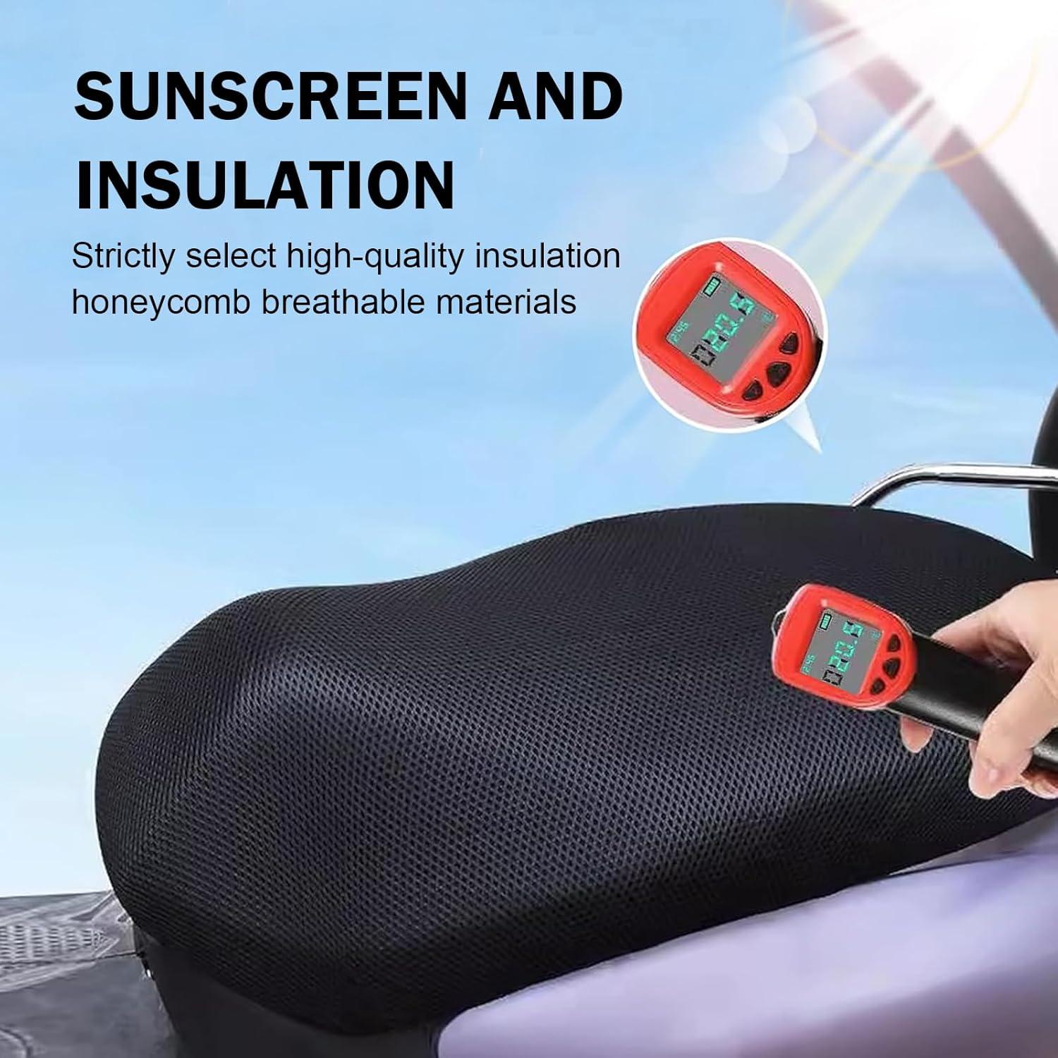 Cubierta de Asiento de Motocicleta Shakas Negra 61x94 cm