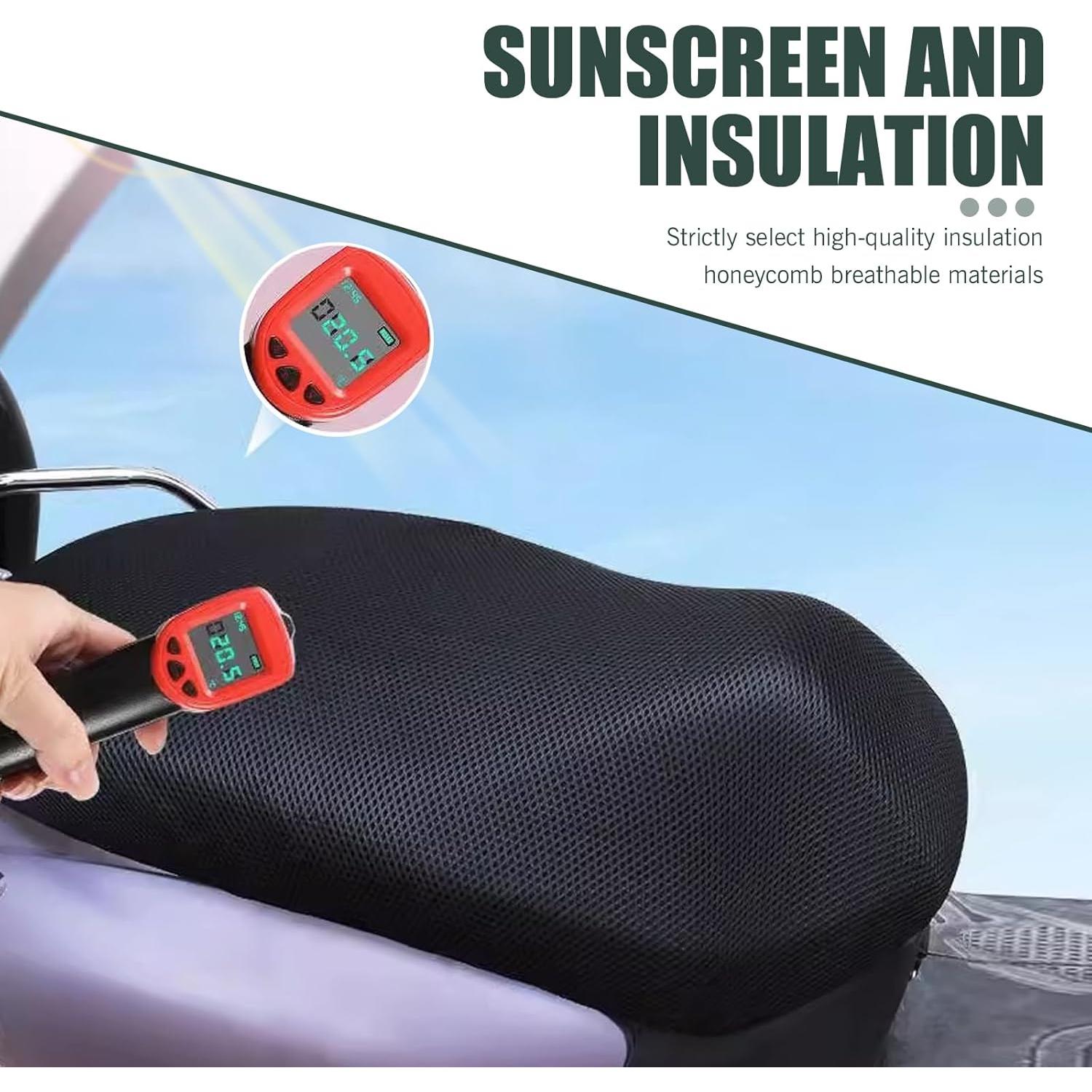 Funda de Asiento de Motocicleta Zeathery HERYZYT3334BL-L Negra