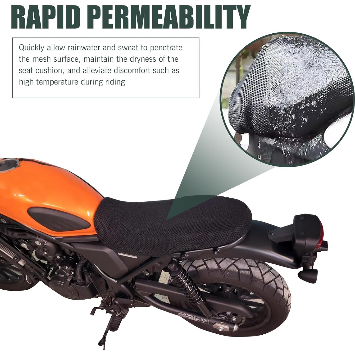 Funda de Asiento de Motocicleta Zeathery HERYZYT3334BL-L Negra