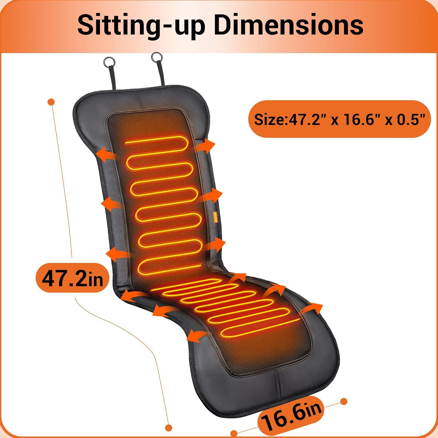 Cojín de Asiento Calefaccionado CARSHION 119.8 cm Negro