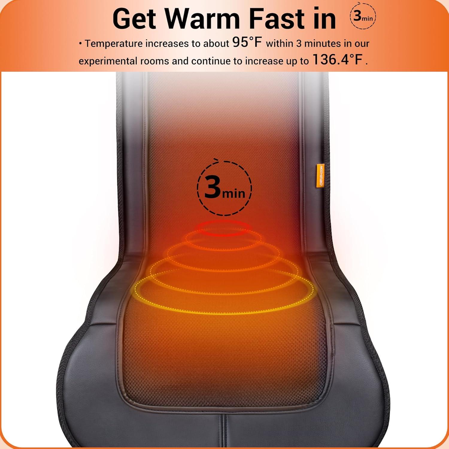 Cojín de Asiento Calefaccionado CARSHION 119.8 cm Negro