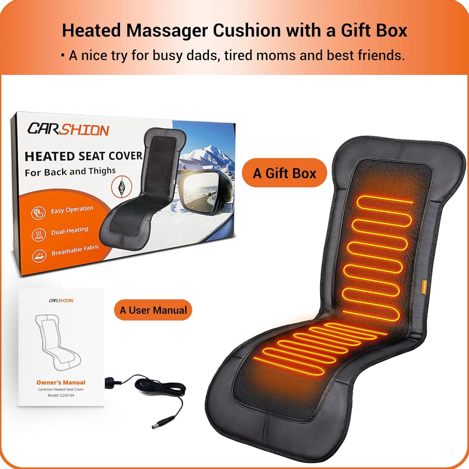 Cojín de Asiento Calefaccionado CARSHION 119.8 cm Negro