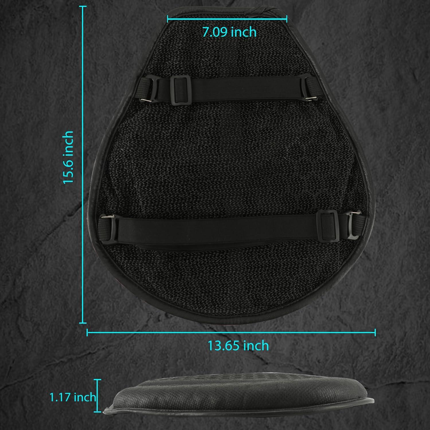 Cojín de Asiento de Motocicleta SUNPIE Gel Plegable Universal 30x22 cm