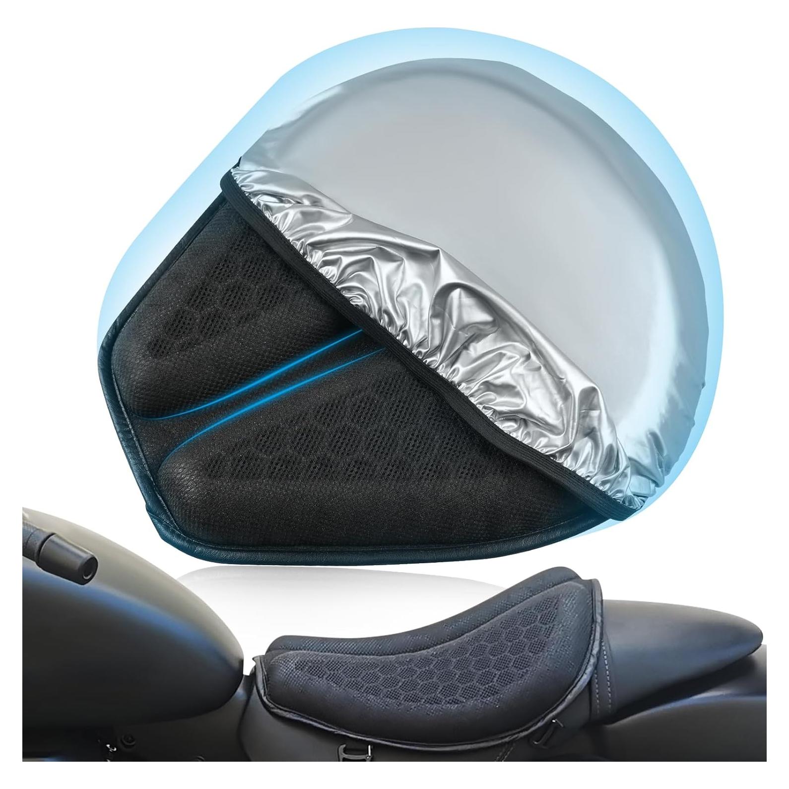 Cojín de Asiento de Motocicleta SKYJDM Plegable 3D Impermeable