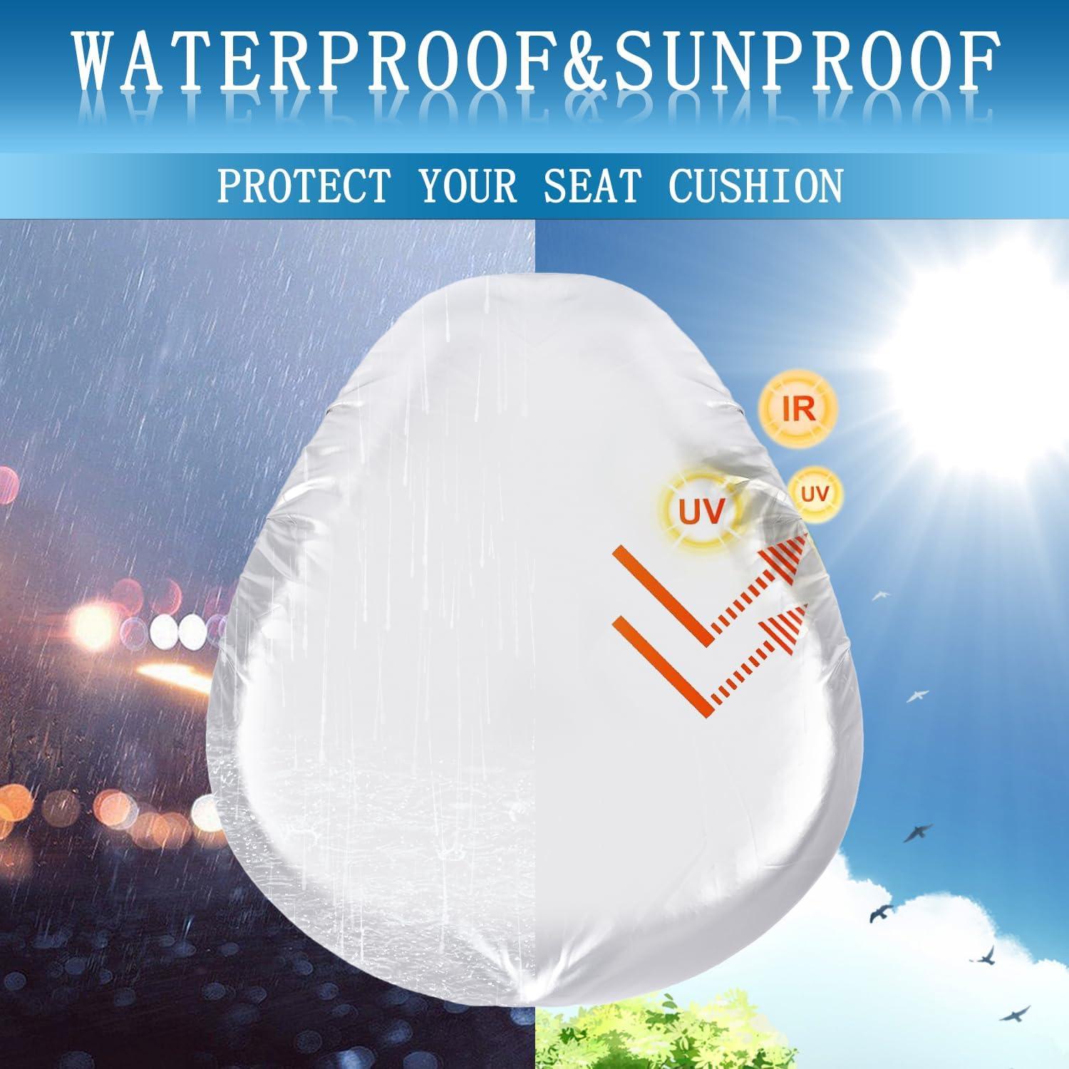 Funda Protectora para Asiento de Motocicleta TopGrit - 2 Paquetes, Impermeable y Universal