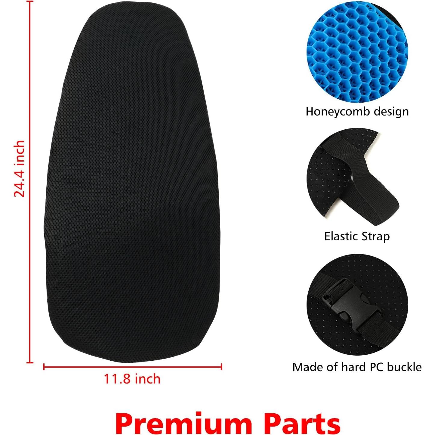 Cojín de Asiento SUNPIE para ATV Universal 68.6x35.6 cm Gel Negro