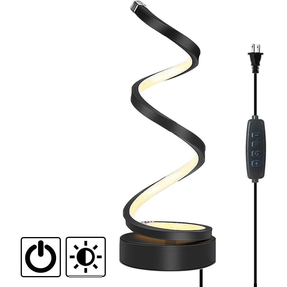 Lámpara de Mesa Regulable YLTLINK Negra 33.5cm Luz Cálida 3000K