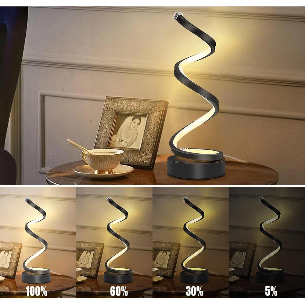 Lámpara de Mesa Regulable YLTLINK Negra 33.5cm Luz Cálida 3000K