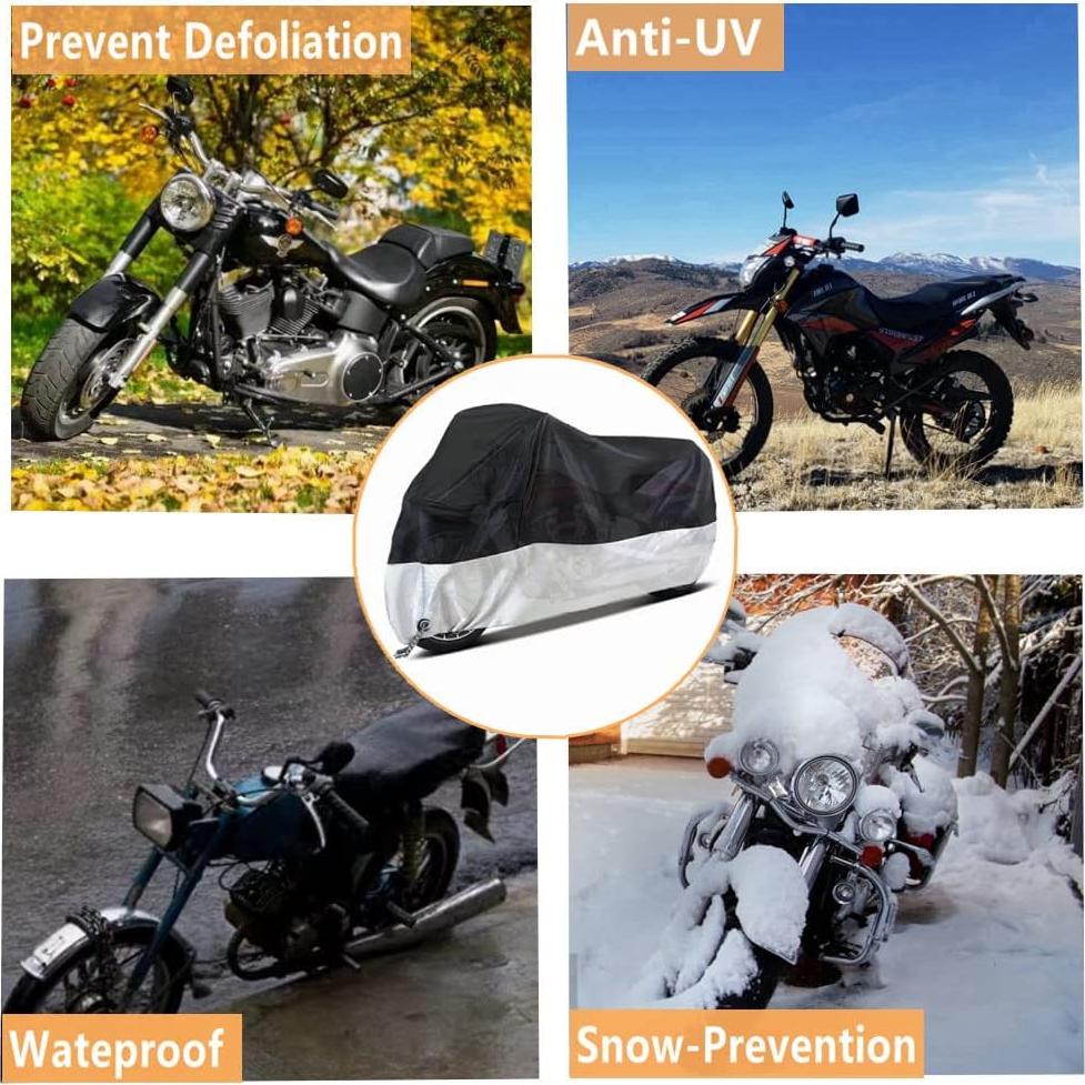 Cubierta de Motocicleta Impermeable YOTOM 245 cm con Agujeros