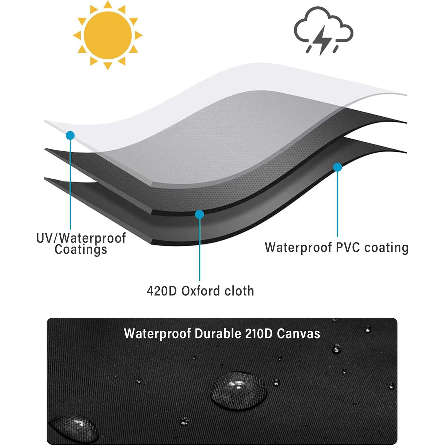 Funda de Motocicleta Impermeable Qziulr 2XL Universal