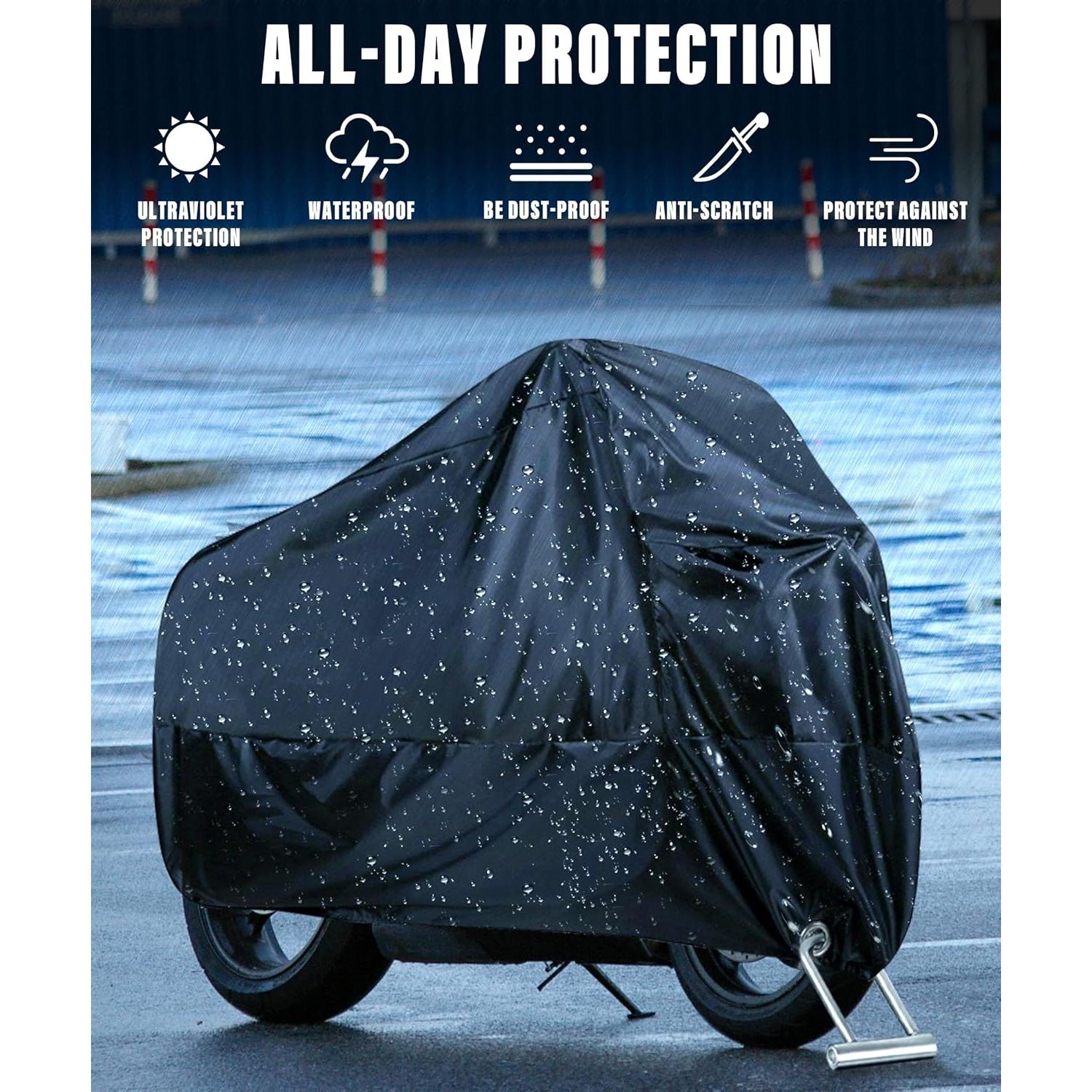 Funda de Motocicleta Impermeable Qziulr 2XL Universal