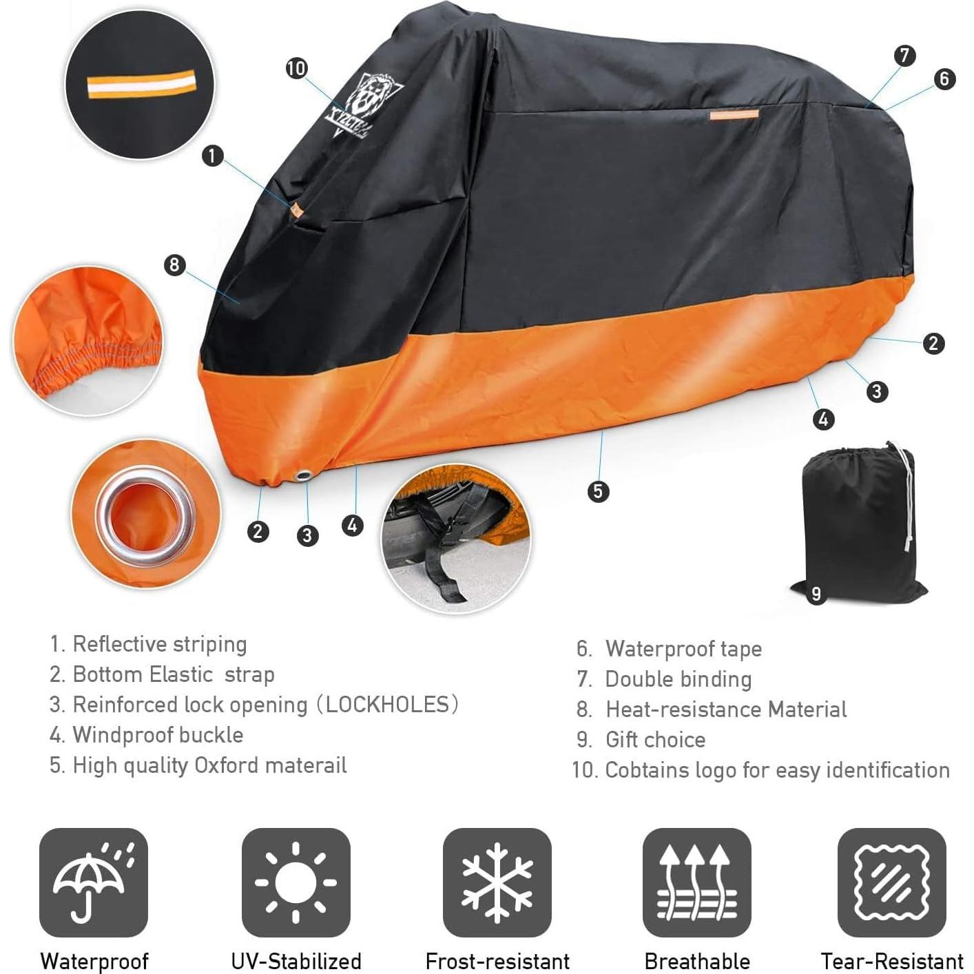 Cubierta de Motocicleta XYZCTEM XXXL Impermeable 295 cm