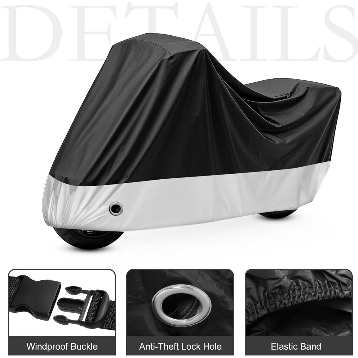 Cubierta de Motocicleta Impermeable XYZCTEM 231 cm con Bolsa