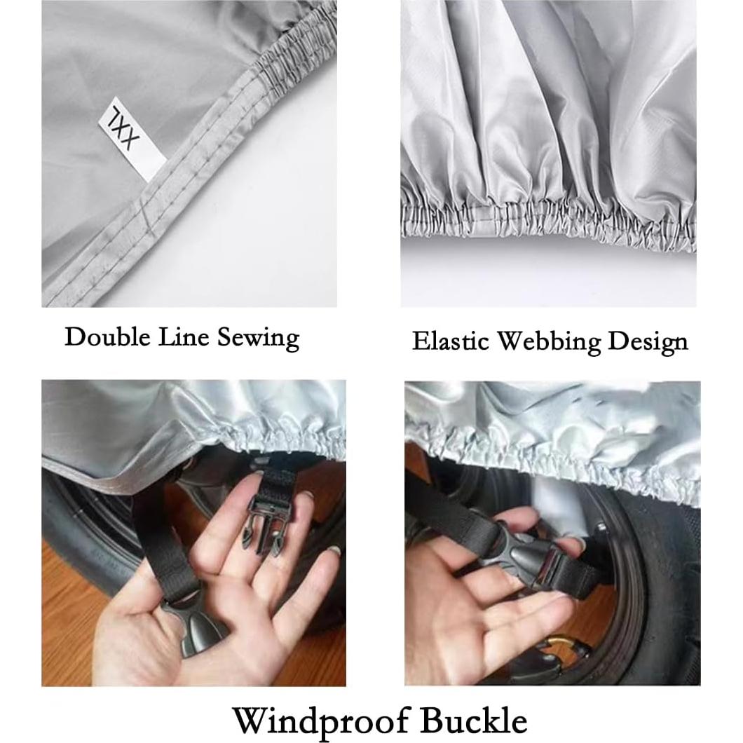 Cubierta de Motocicleta MENKOW 2XL Impermeable con Agujeros