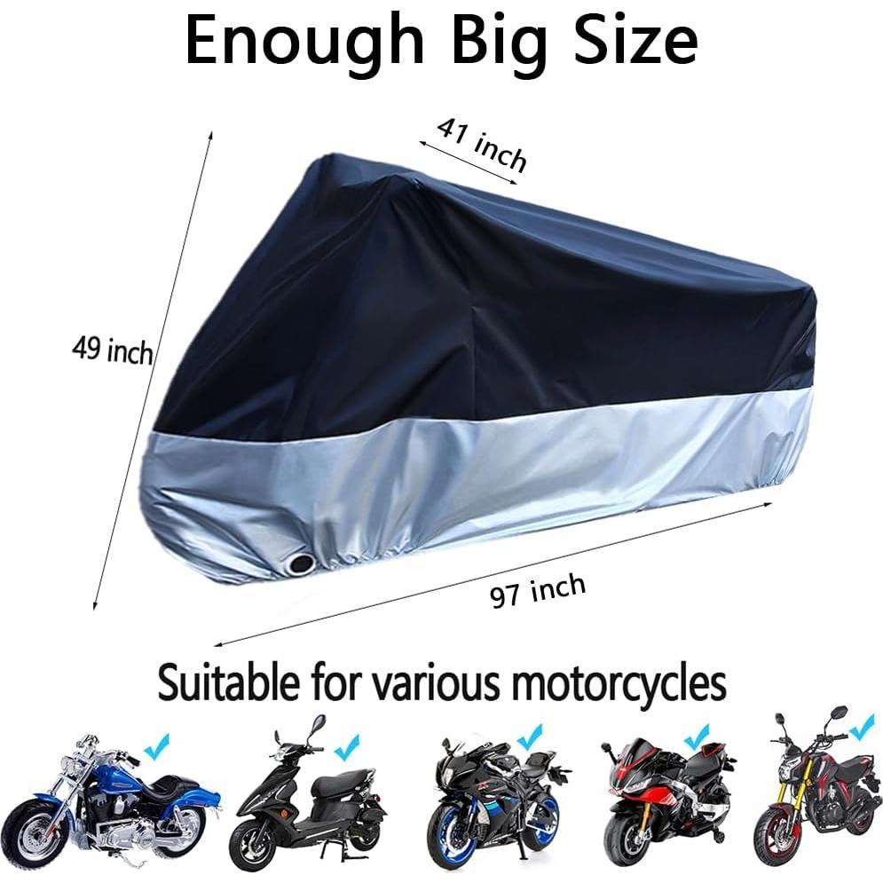 Cubierta de Motocicleta MENKOW 2XL Impermeable con Agujeros