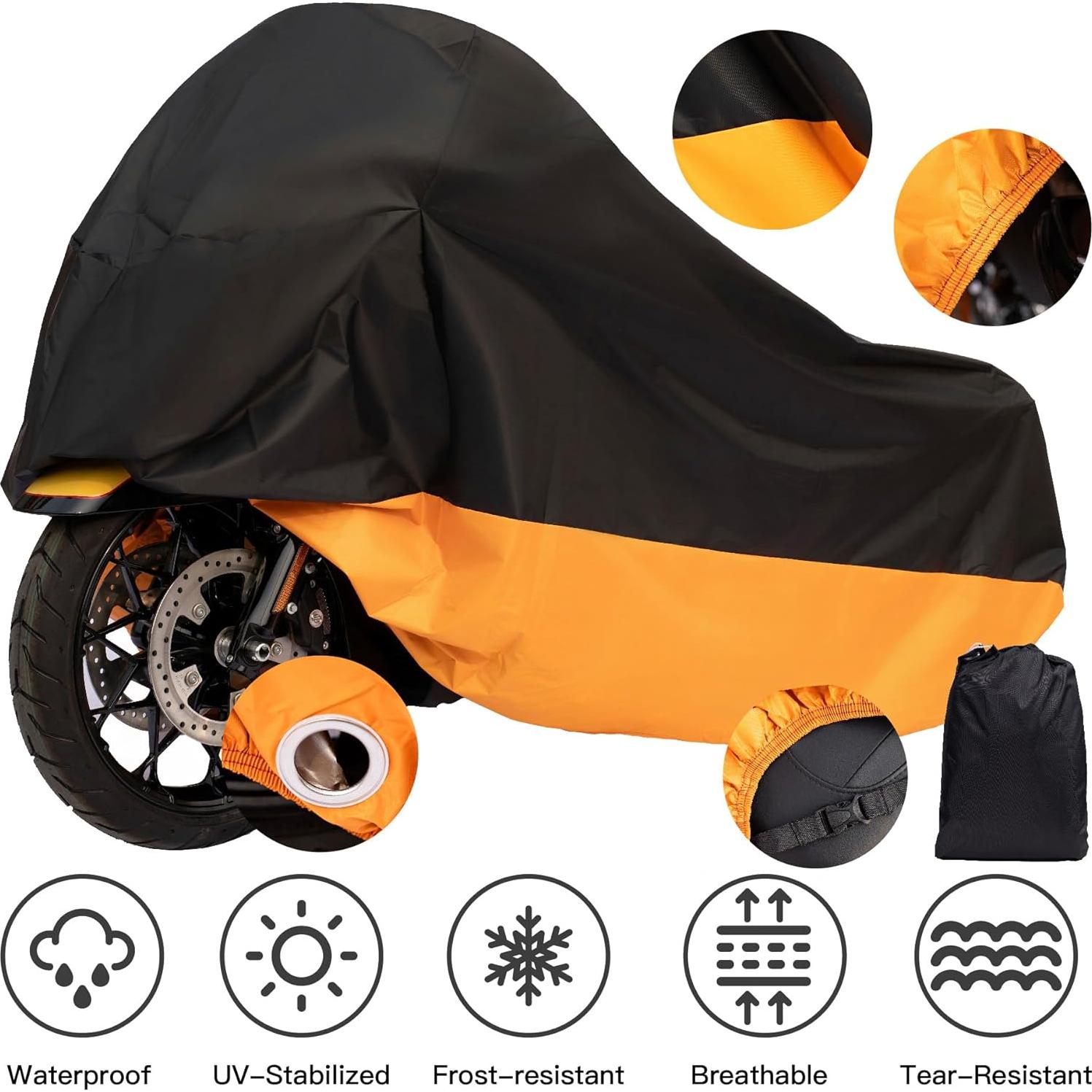 Cubierta de motocicleta Wrypun XXXL Impermeable Naranja