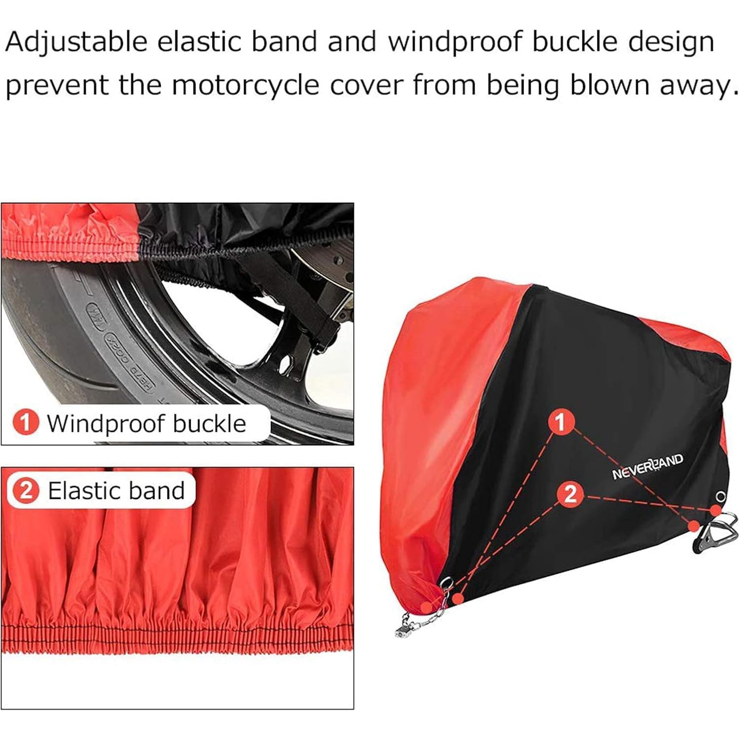 Funda para motocicleta NEVERLAND M40-18-L impermeable roja