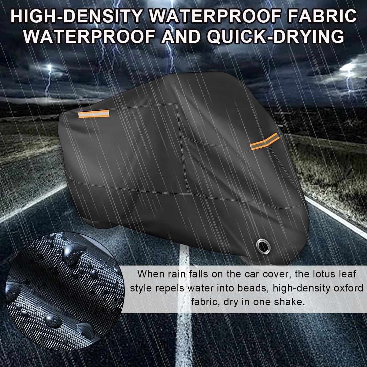 Funda para Motocicleta KVAEY 190T Impermeable Universal 105x125x245cm