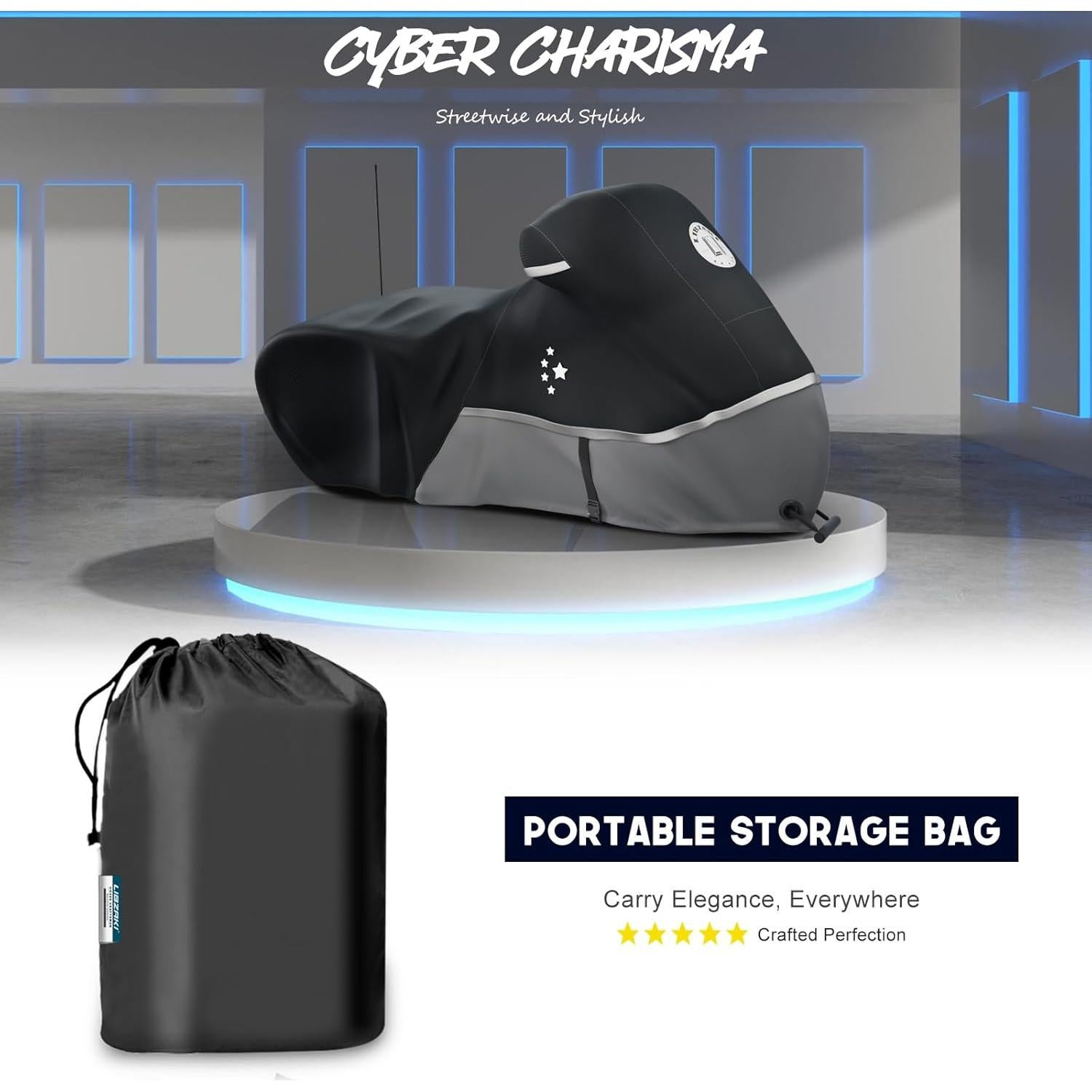 Cubierta de Motocicleta LI LIBZAKI Touring Gris 272x99 cm