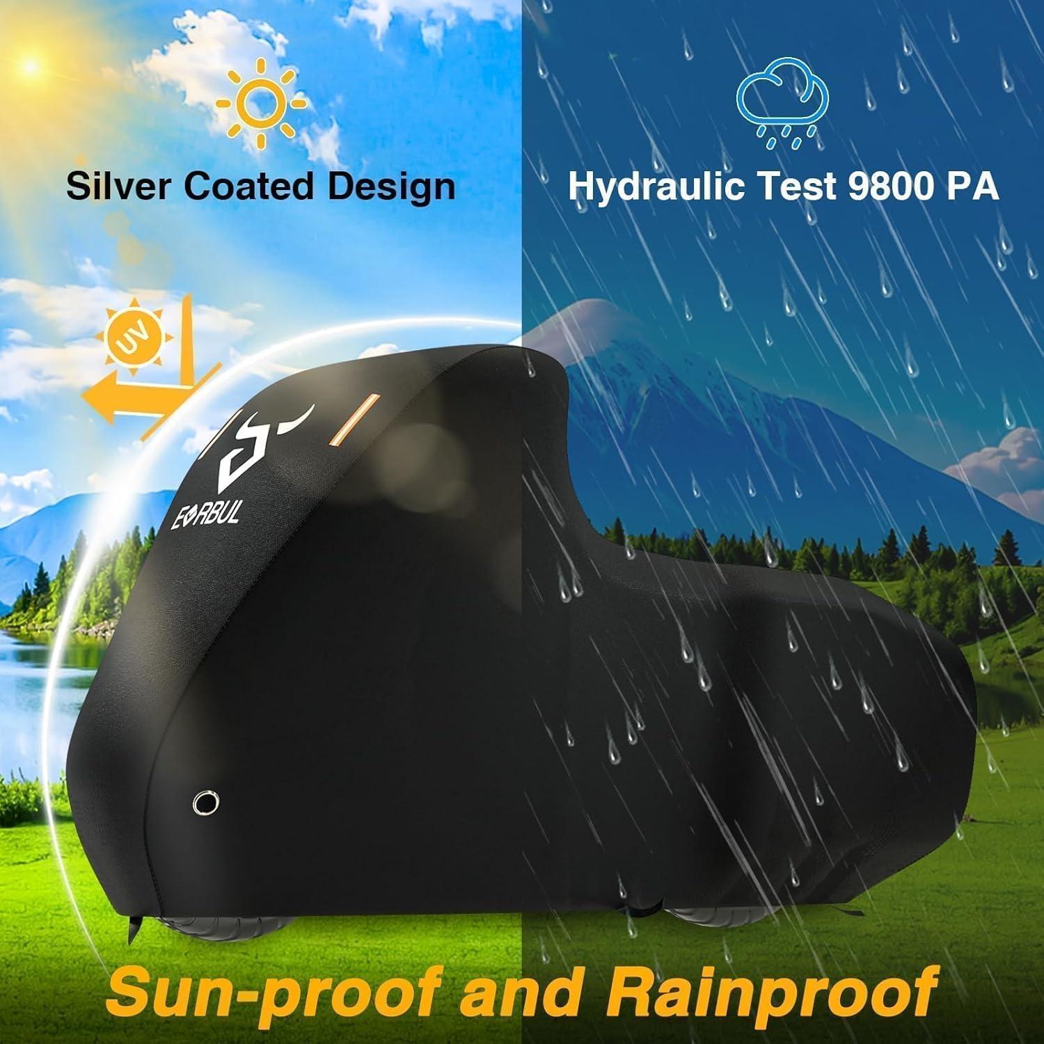 Funda de motocicleta EVRBUL 420D UV 50+ hasta 248.92 cm