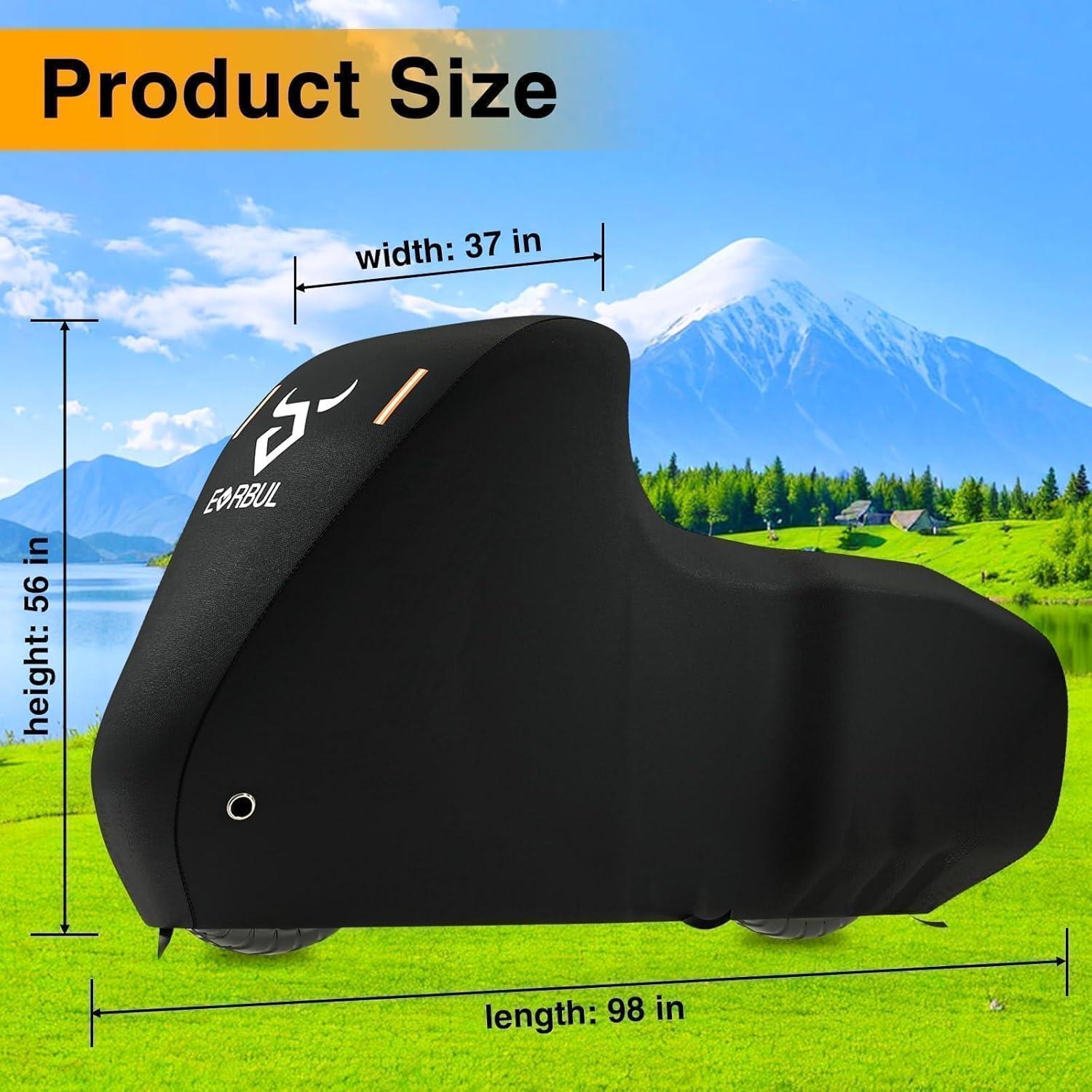 Funda de motocicleta EVRBUL 420D UV 50+ hasta 248.92 cm