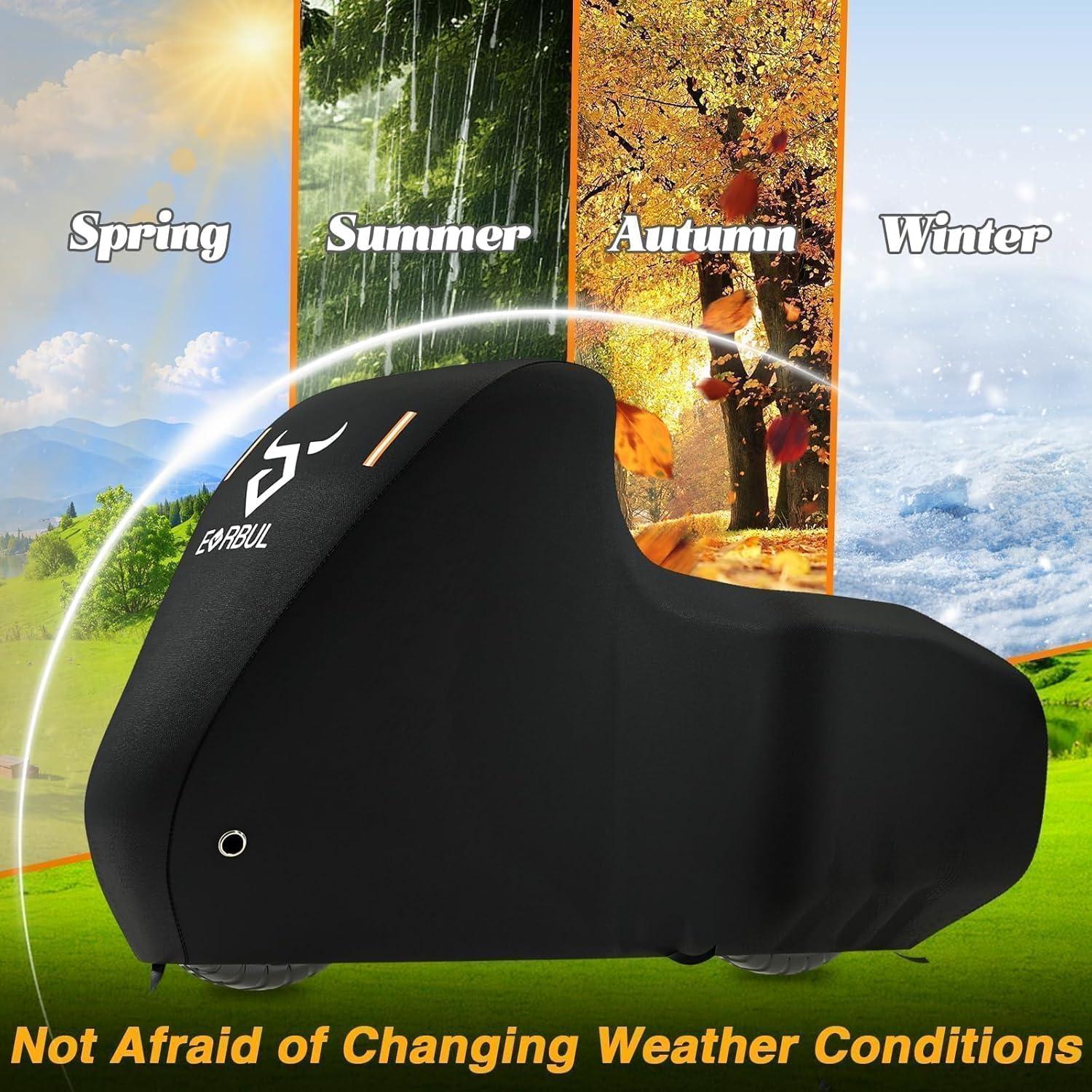 Funda de motocicleta EVRBUL 420D UV 50+ hasta 248.92 cm