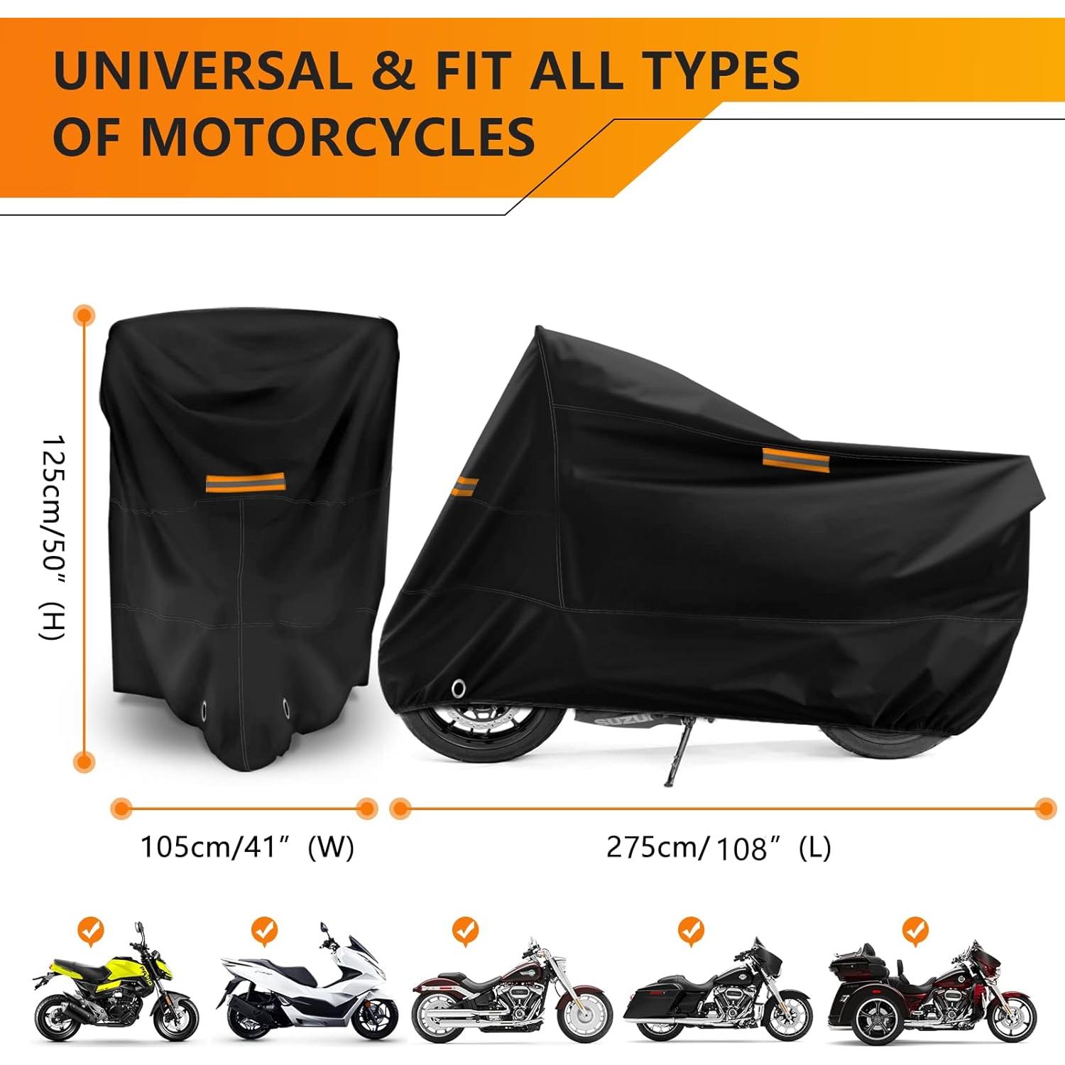 Cubierta Universal para Motocicleta ROMGTNN 274 cm Impermeable