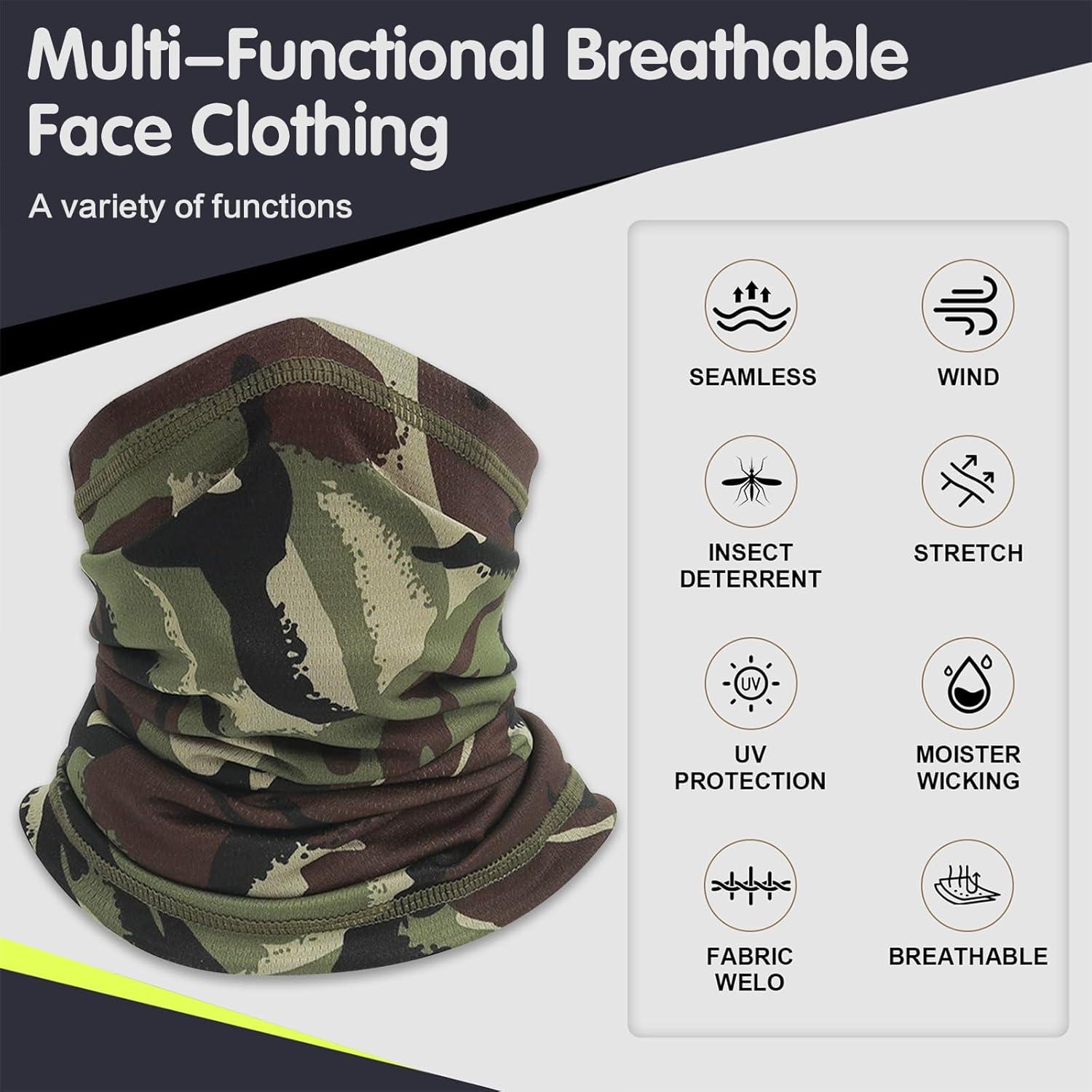 Gaiter de Cuello Refrigerante Multifuncional Camuflaje Bosque