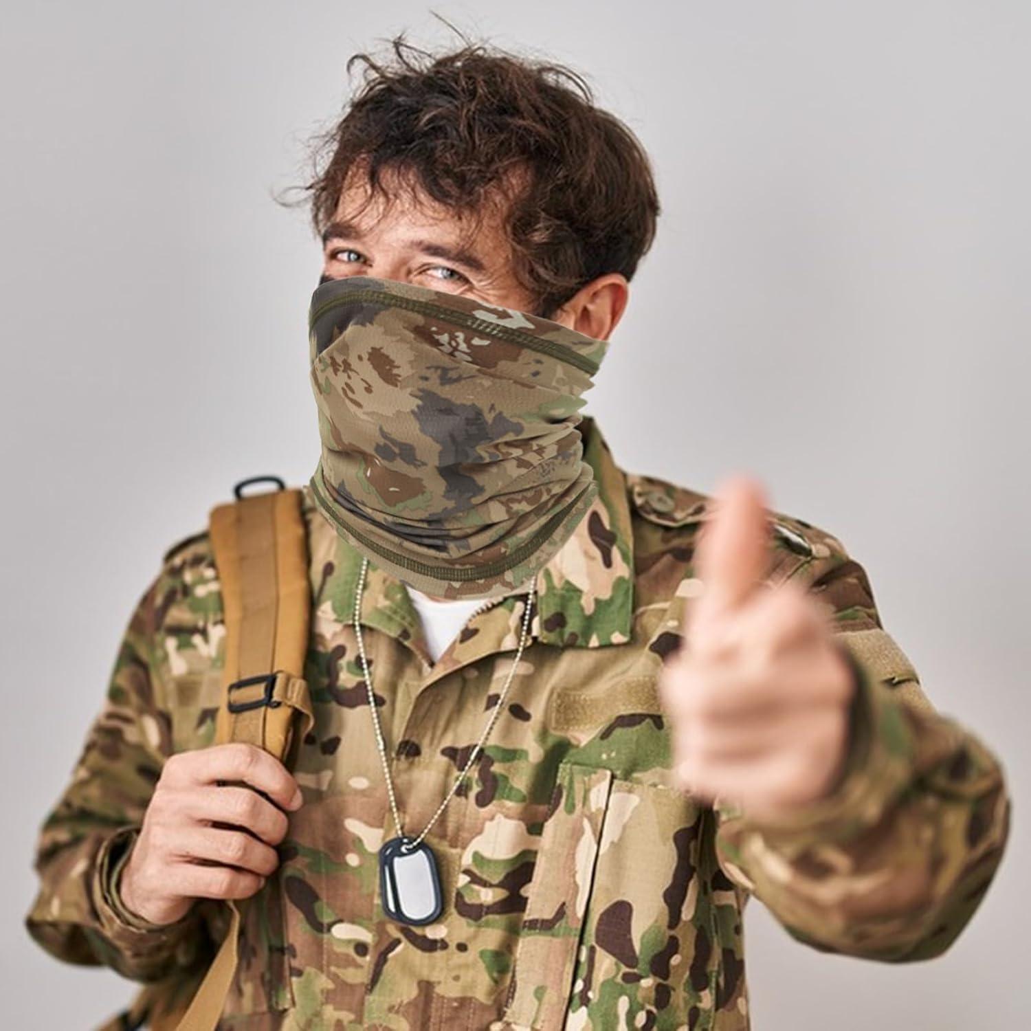 Gaiter de Cuello Refrigerante Multifuncional Camuflaje Bosque