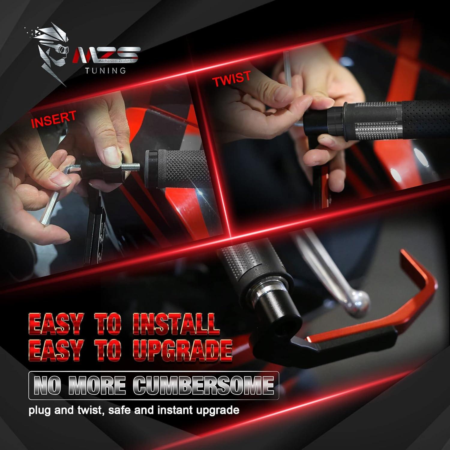 Protectores de Manillar MZS CNC para Motos - Rosca M8