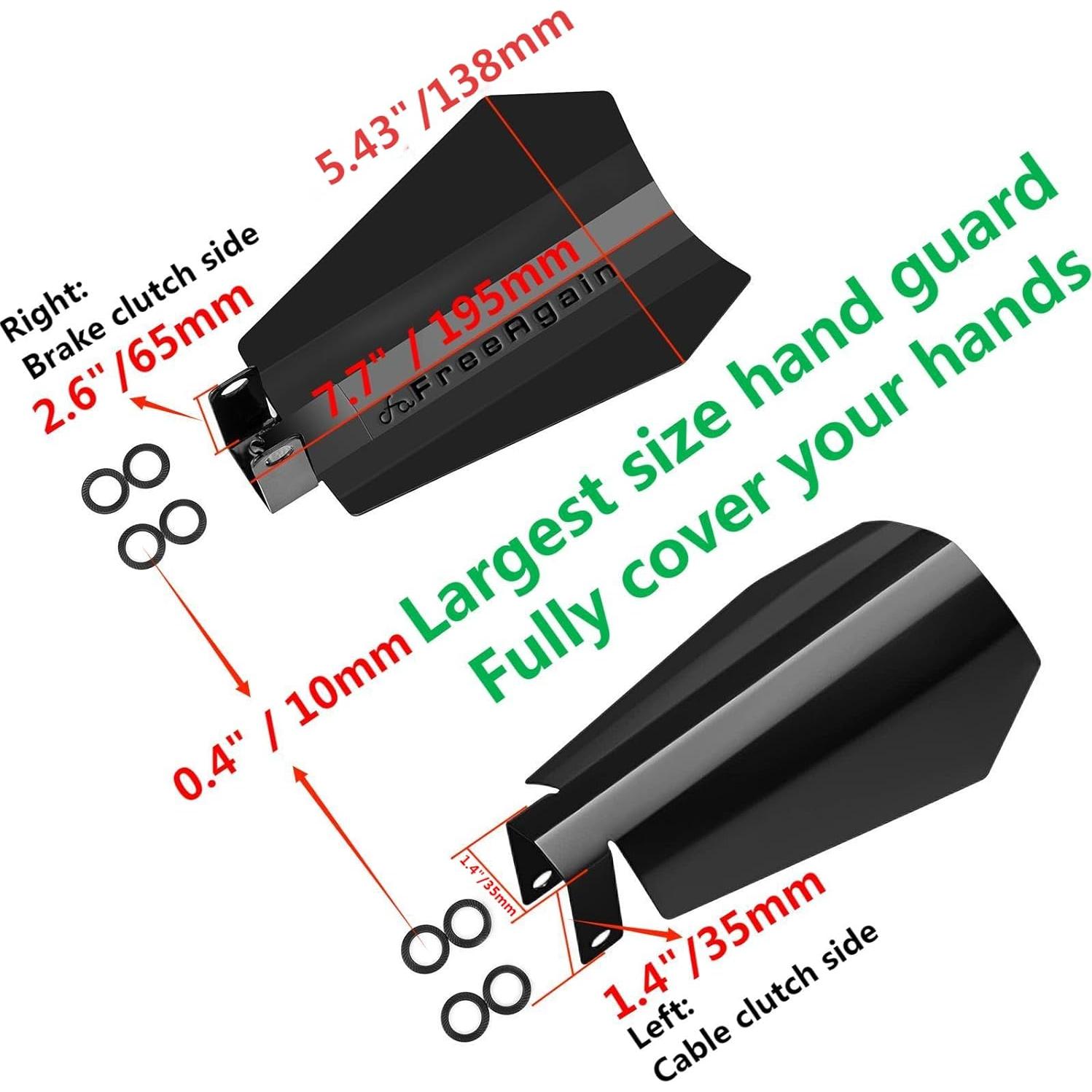 Manillas de Motocicleta FreeAgain Sobredimensionadas para Manos Grandes