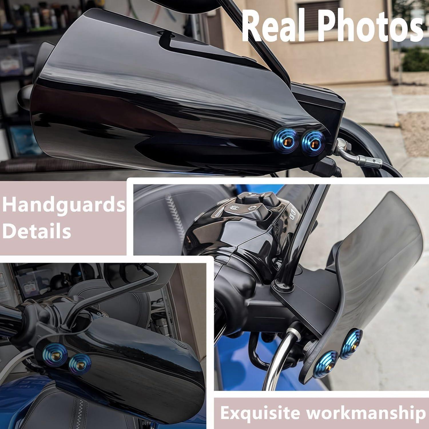 Protector de Manillar RUNNING PANTHER para Harley 2018-2023 Negro